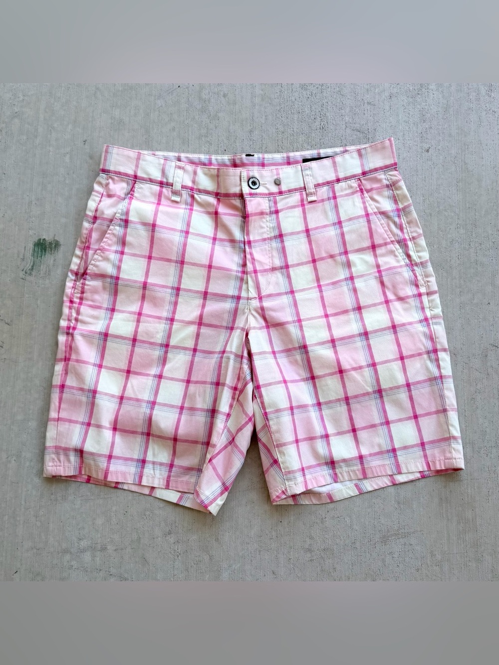 Rag And Bone Golf Shorts Men Size 32 Pink Plaid